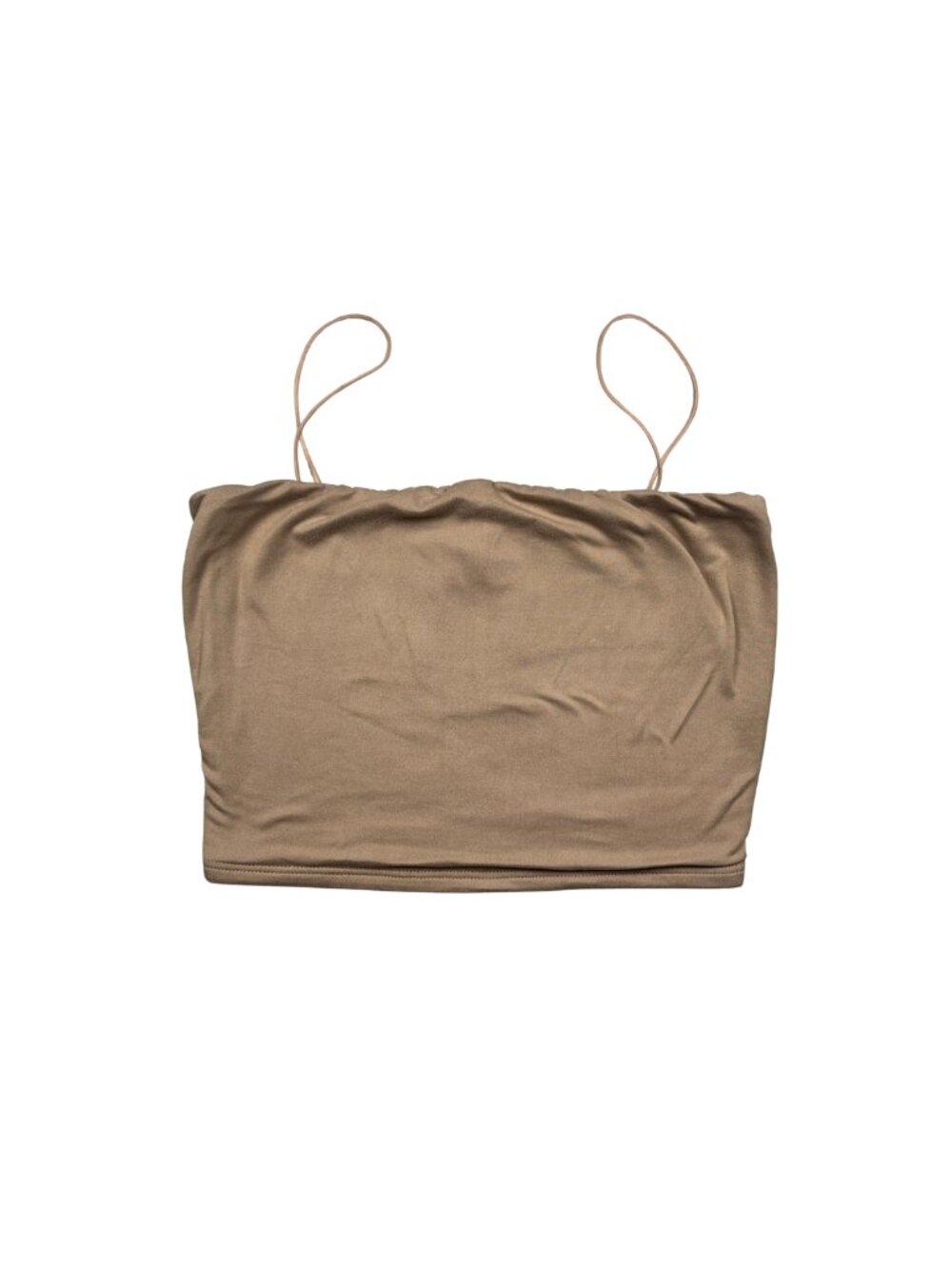 Windsor Tan Seamless Cropped Cami Tank Top Medium